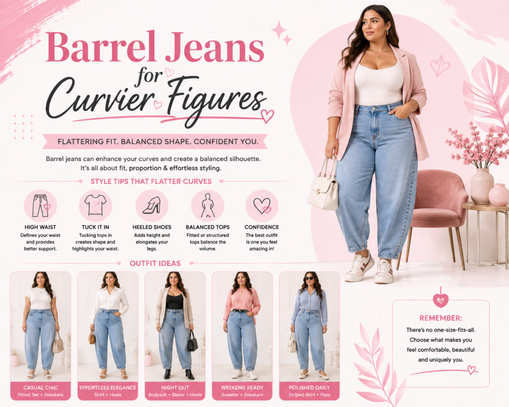 how to style barrel jeans