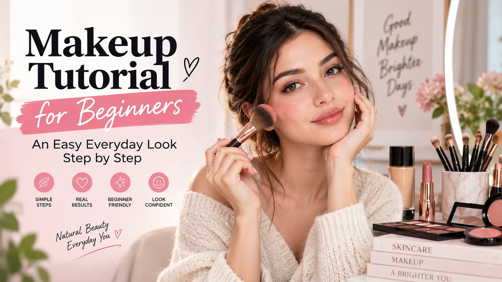 Makeup tutorial for beginners for an easy everyday look